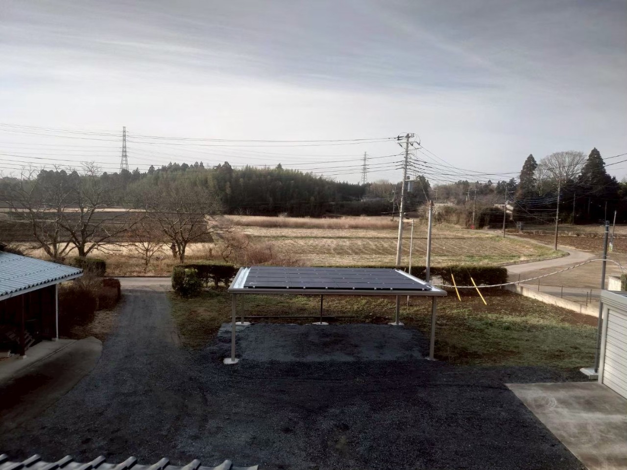 カーポート3台分＆太陽光設置工事After