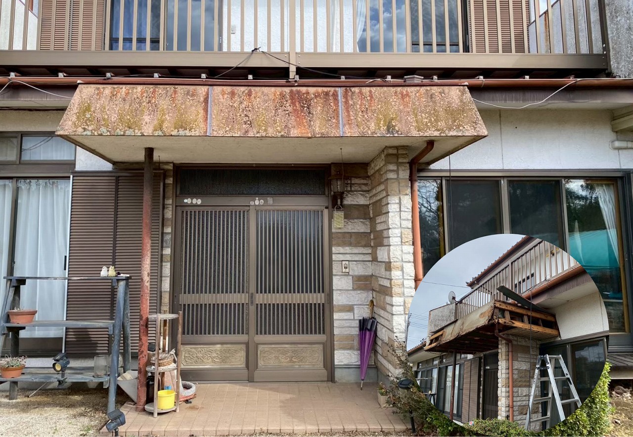 屋根上張り工事Before
